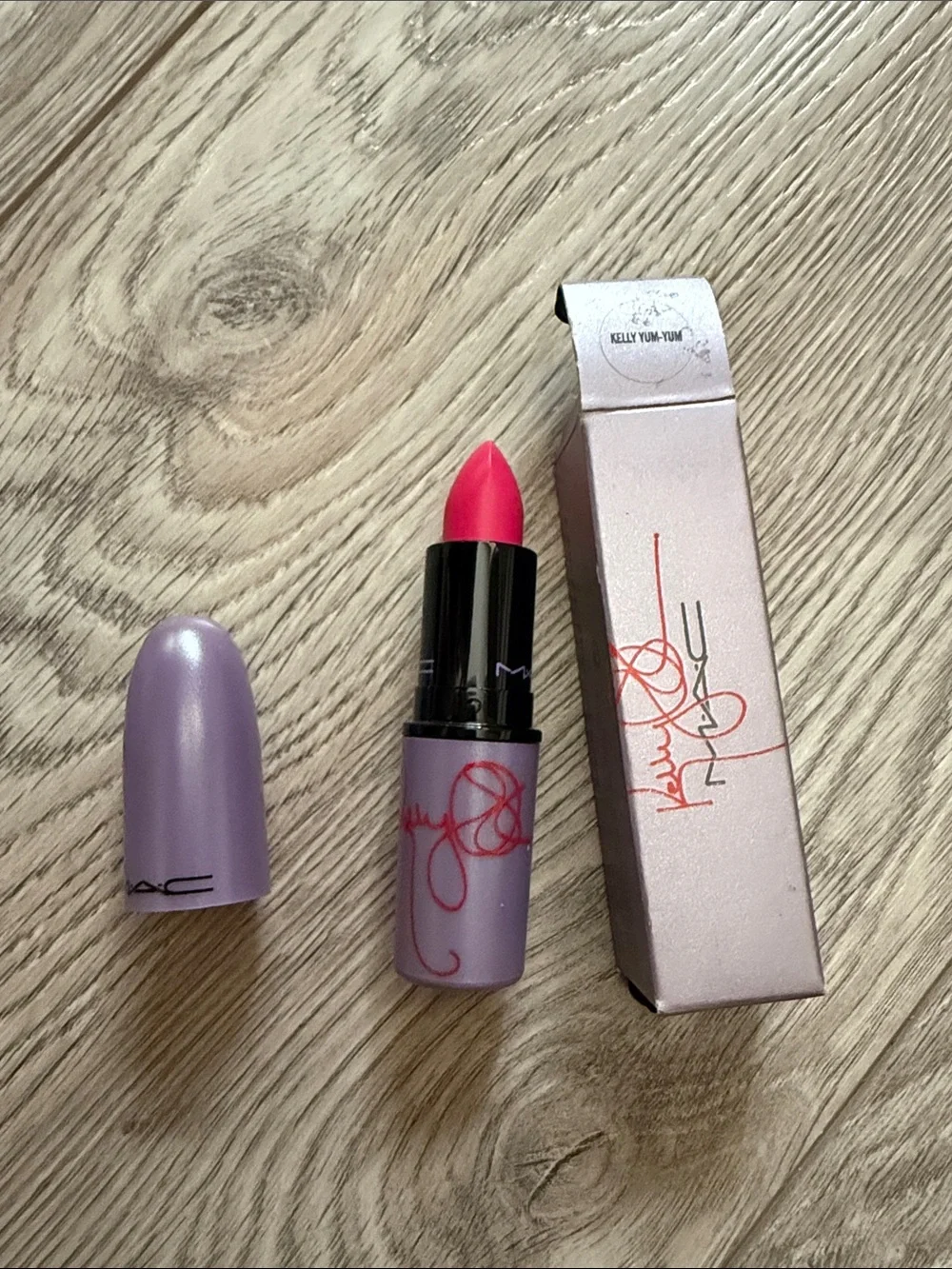 MAC Cosmetics Kelly Osbourne Bright Pink Lipstick in Lavender Tube